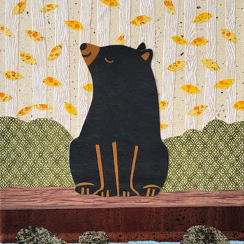 Bear At the River 11x14" Original Collage