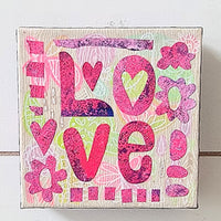 LOVE 6x6" Original Collage