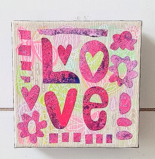 LOVE 6x6" Original Collage