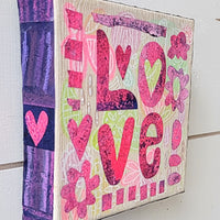 LOVE 6x6" Original Collage