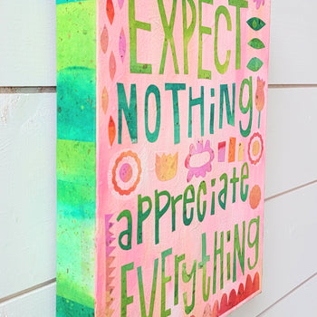 Expect Nothing 9x12" Original Collage