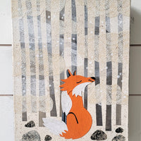 Winter Fox 11x14" Original Collage